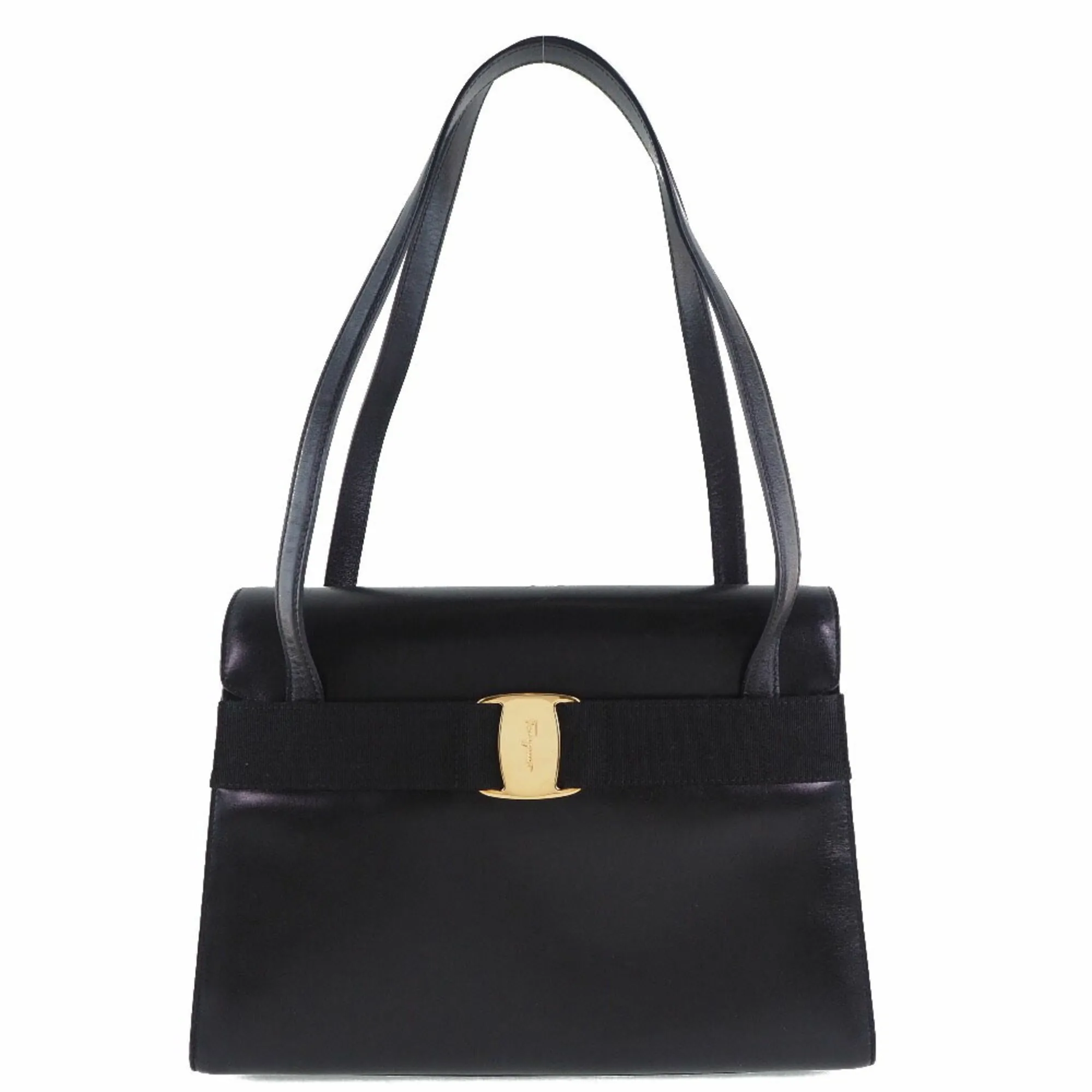 Salvatore Ferragamo Vara  Leather Shoulder Bag (Pre-Owned)