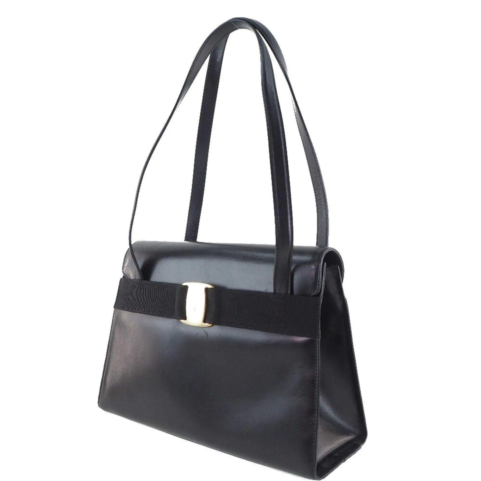 Salvatore Ferragamo Vara  Leather Shoulder Bag (Pre-Owned)