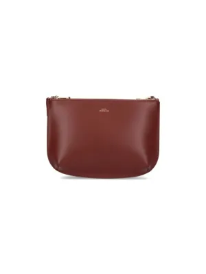 Sarah" Brown Leather Shoulder Bag