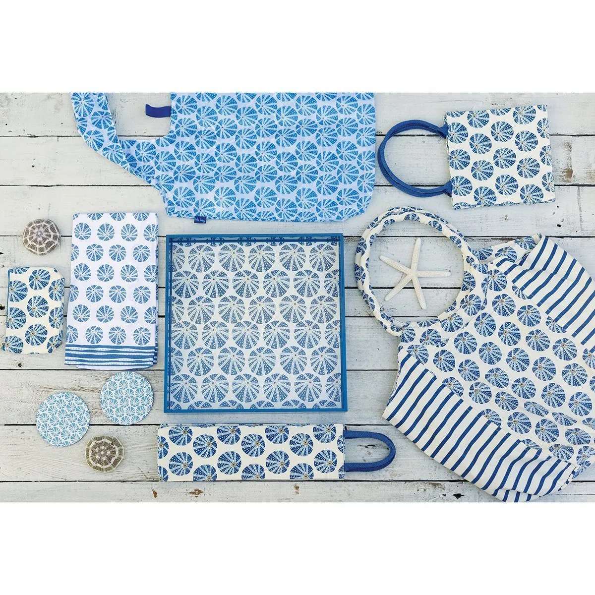 Sea Urchin Blue Blu Bag Reusable Shopping Bag - Machine Washable