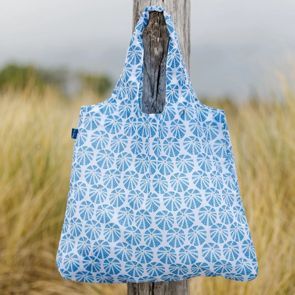 Sea Urchin Blue Blu Bag Reusable Shopping Bag - Machine Washable