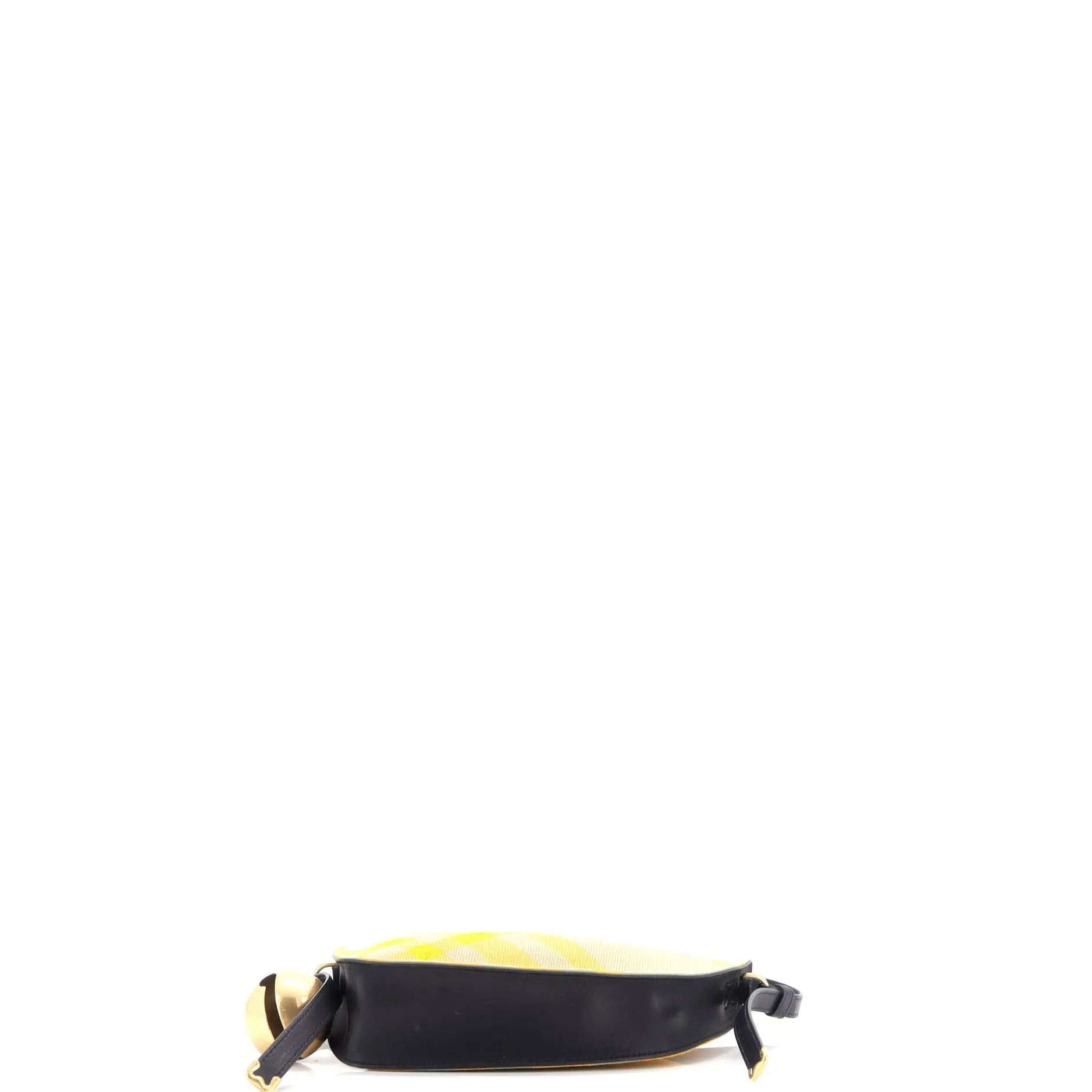 Shield Sling Shoulder Bag Check Canvas and Leather Mini