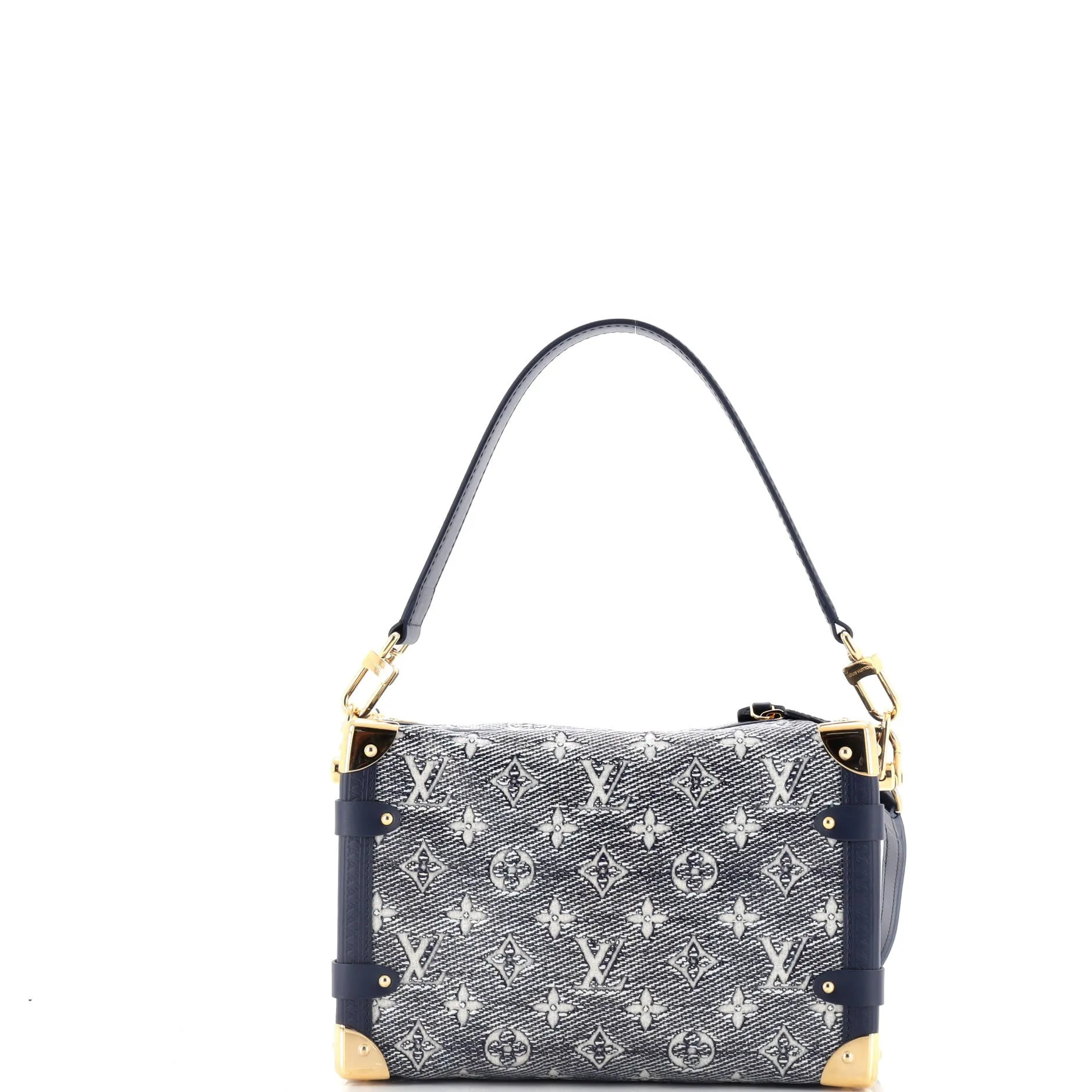 Side Trunk Handbag Monoglam Jacquard Canvas MM