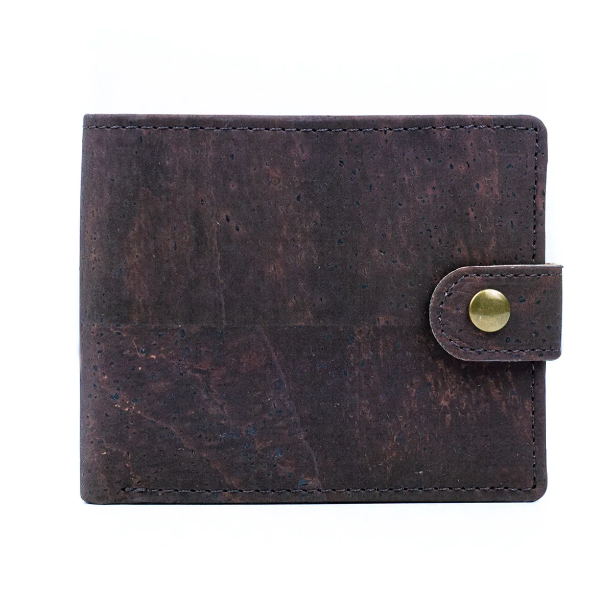 Sleek Bifold Cork Wallet with Snap Button BAG-2278