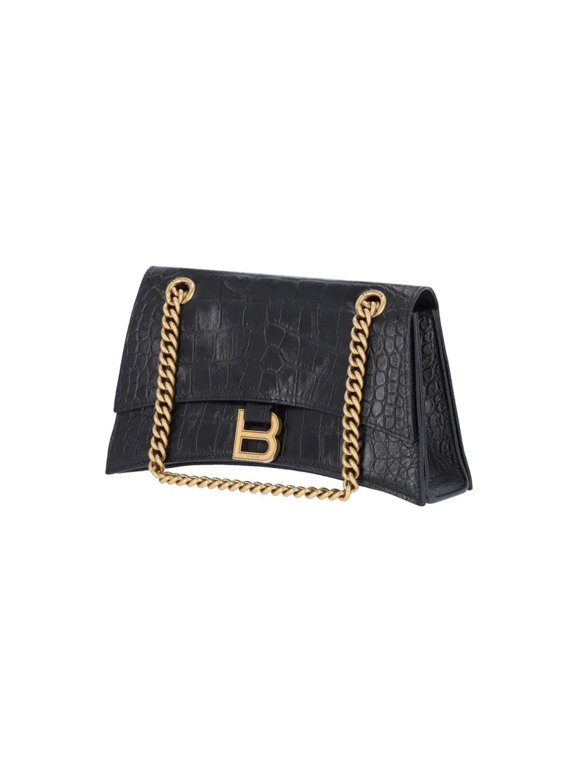 Small 'Crush' Shoulder Bag ?Black