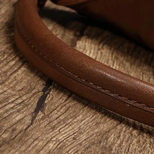 Small Womens Green Leather Bucket Handbag Vintage Brown Barrel Shoulder Bag Purses for Ladies