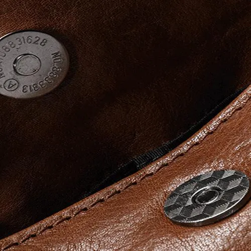 Small Womens Green Leather Bucket Handbag Vintage Brown Barrel Shoulder Bag Purses for Ladies