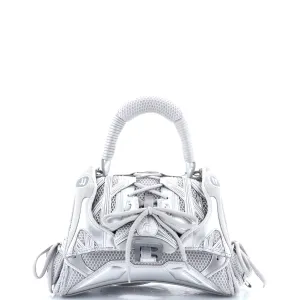 SneakerHead Top Handle Bag Mesh and Faux Leather Small