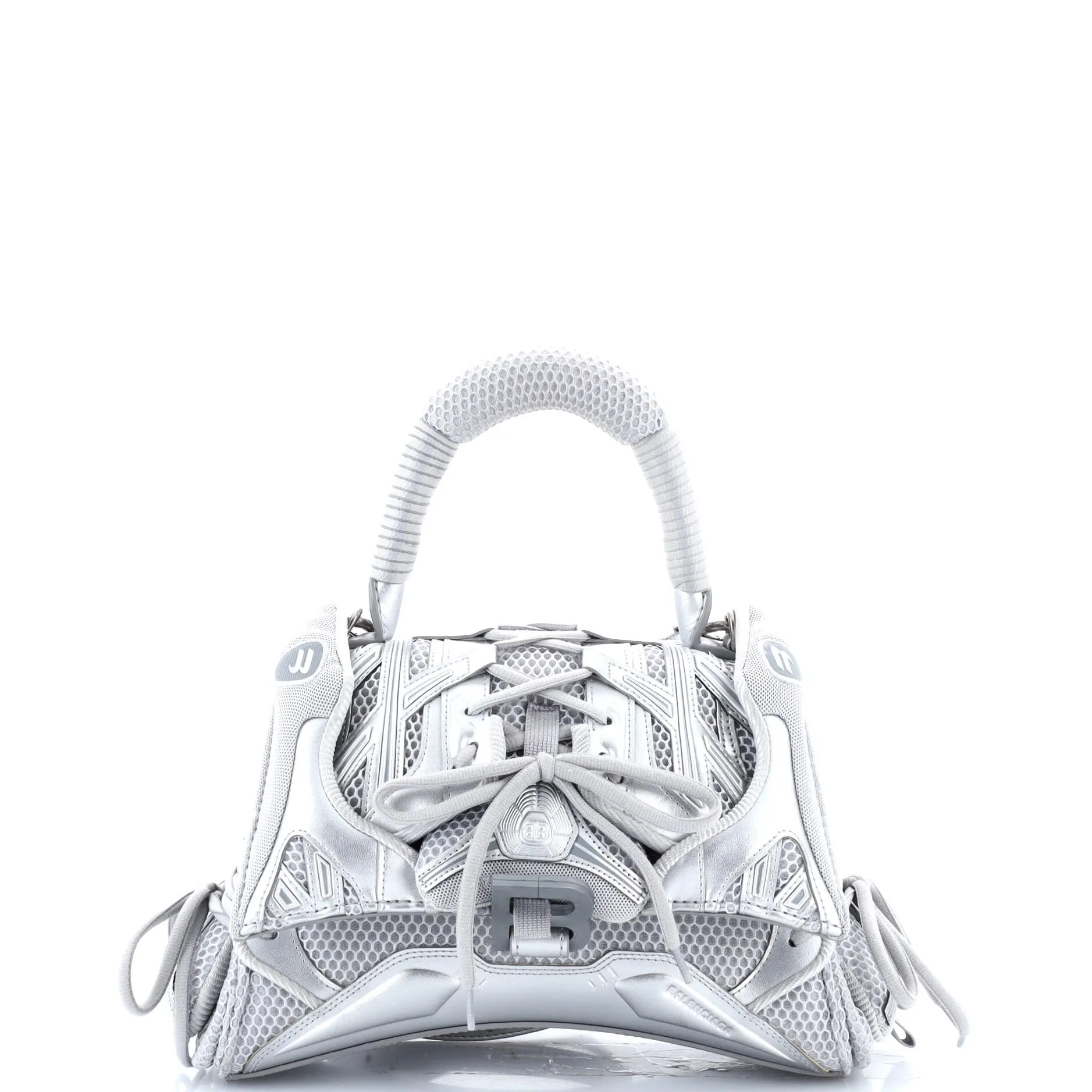 SneakerHead Top Handle Bag Mesh and Faux Leather Small