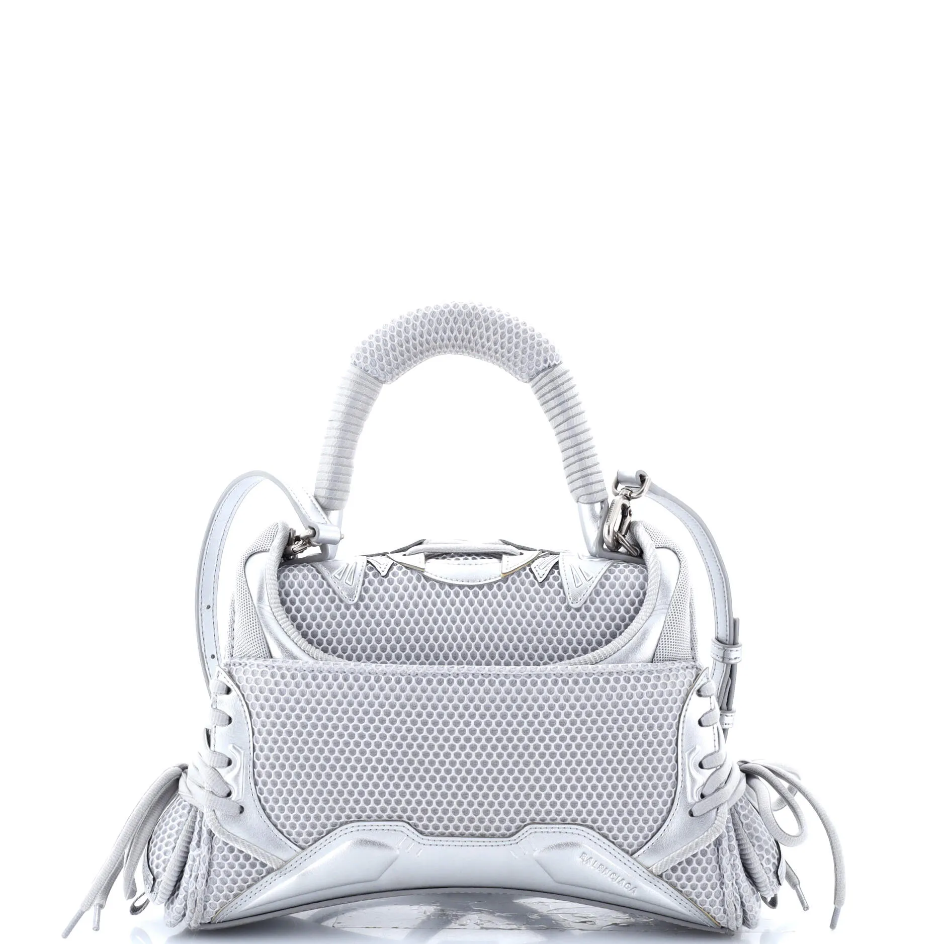 SneakerHead Top Handle Bag Mesh and Faux Leather Small