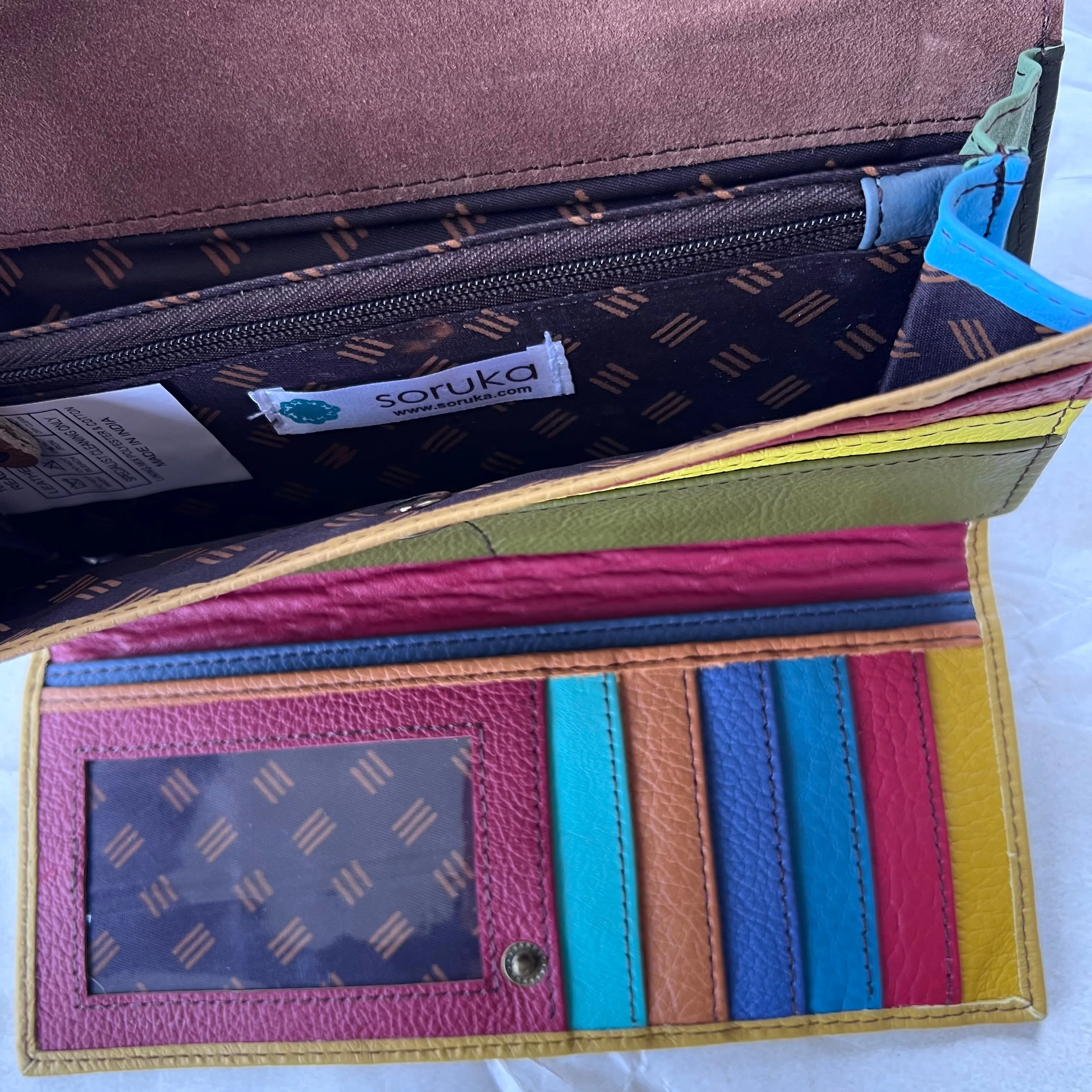 Soruka - Half Moon Wallet with Animal Print, Honey