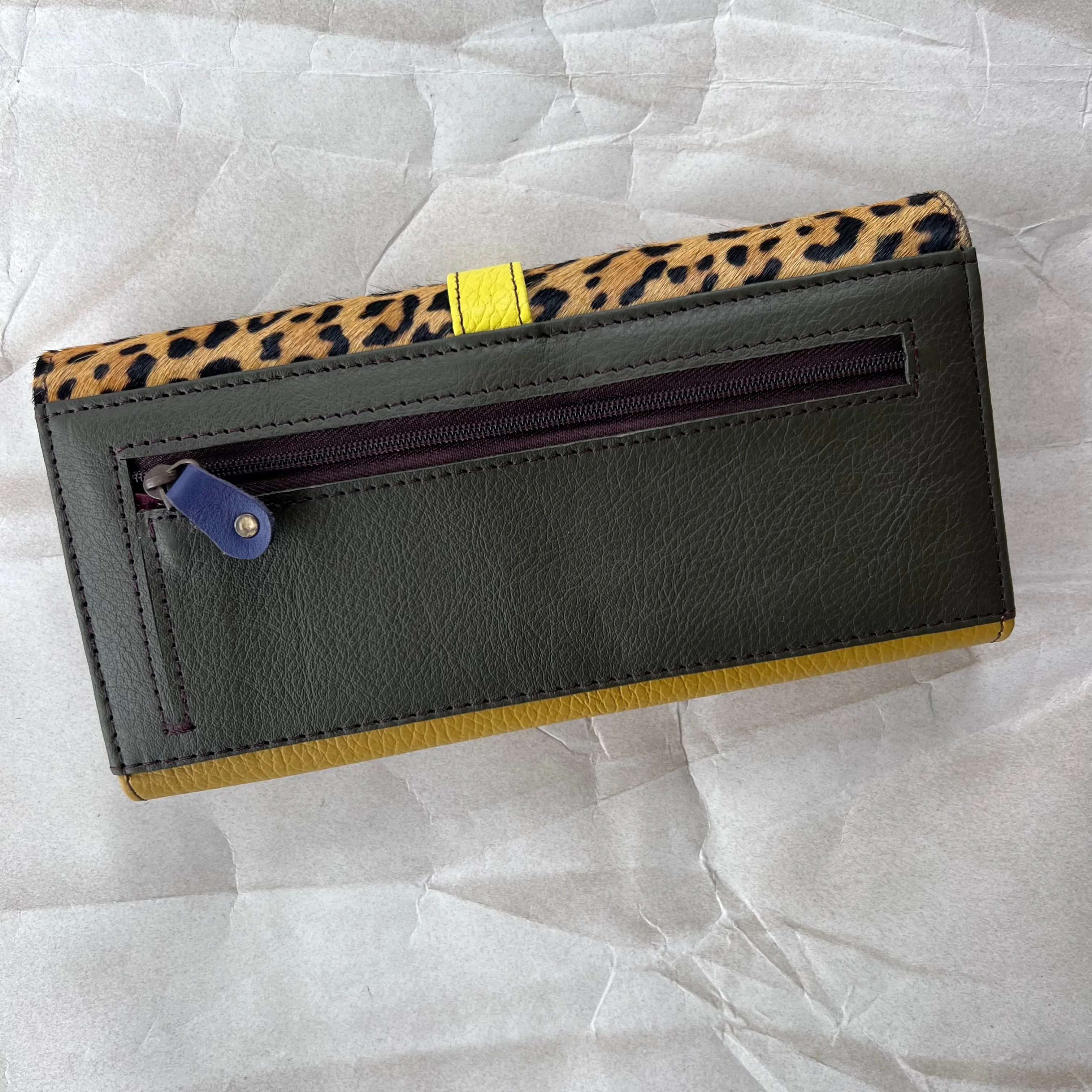 Soruka - Half Moon Wallet with Animal Print, Honey