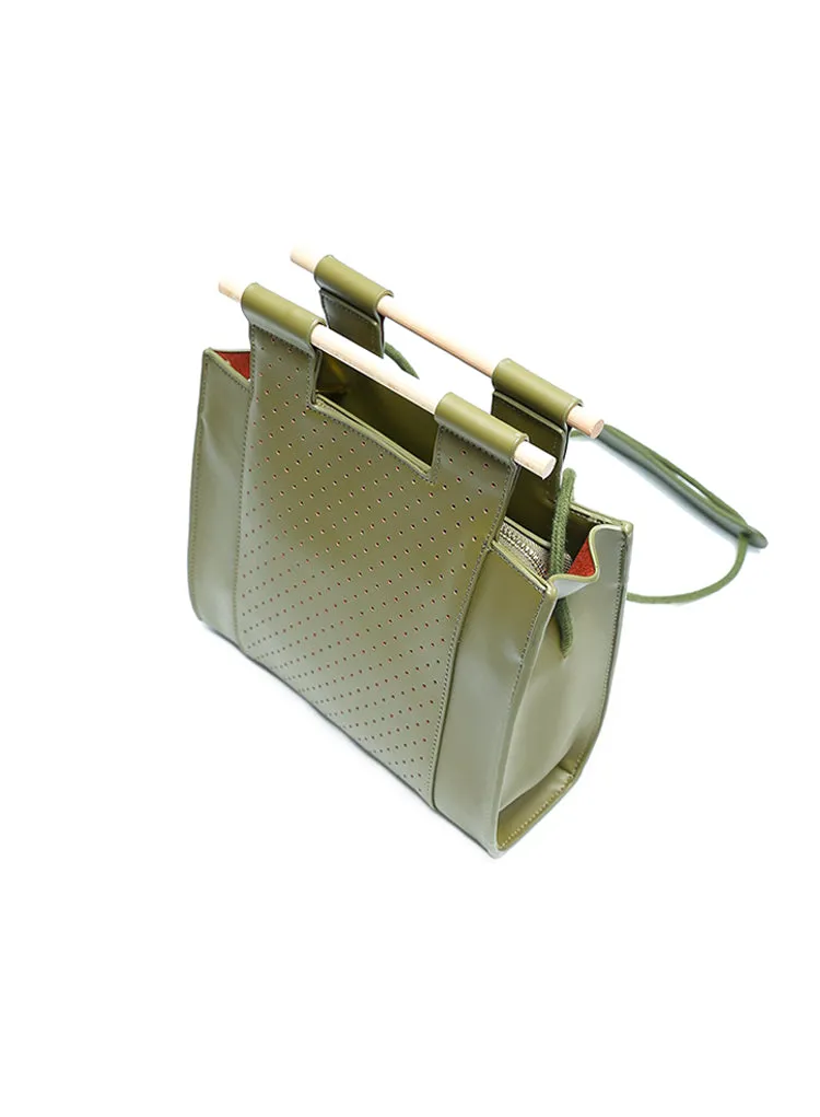 Square Leather Women Handbag Shoulder Bag Work Bag For Women