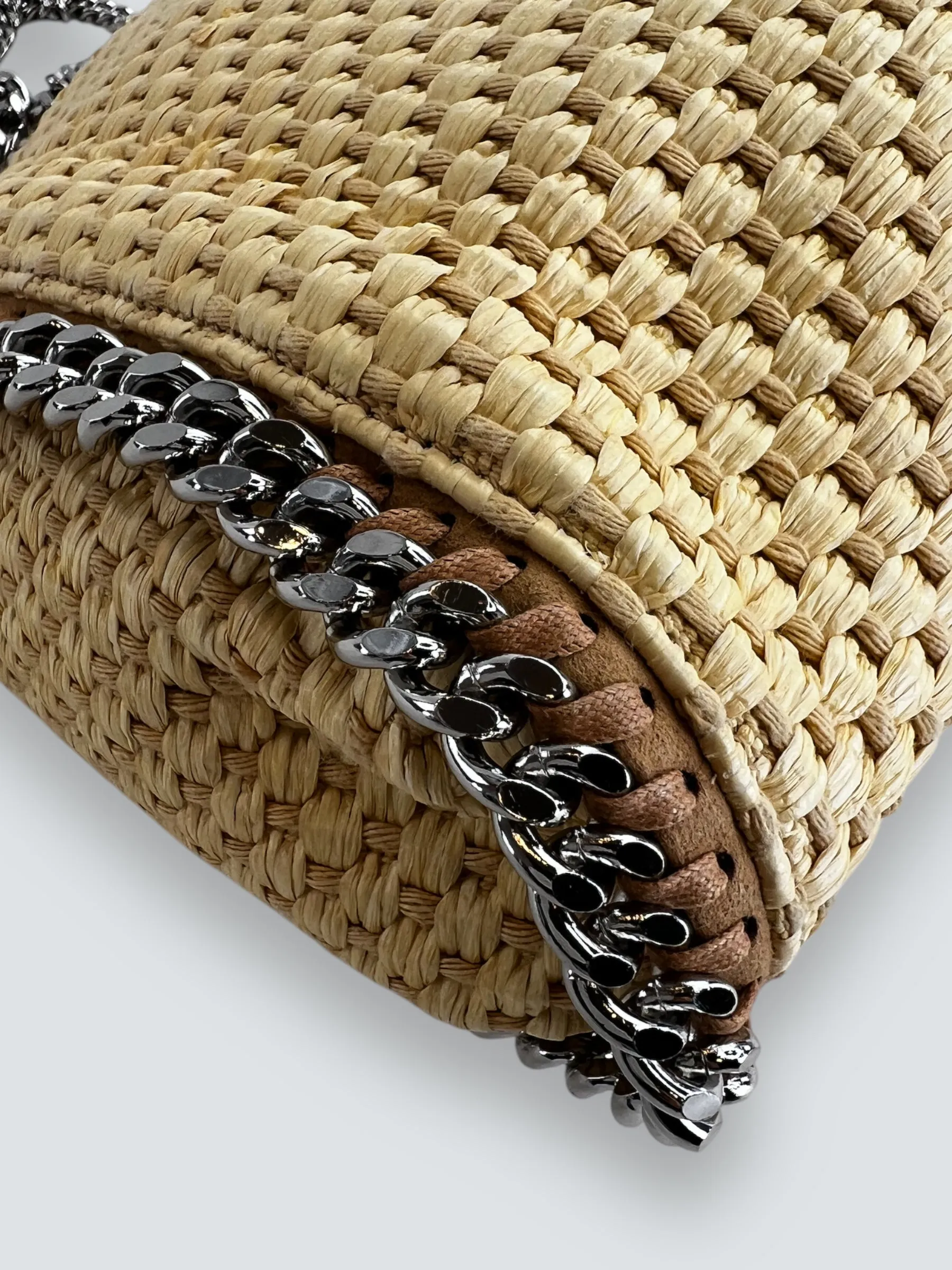 Stella McCartney Mini Woven Straw Falabella