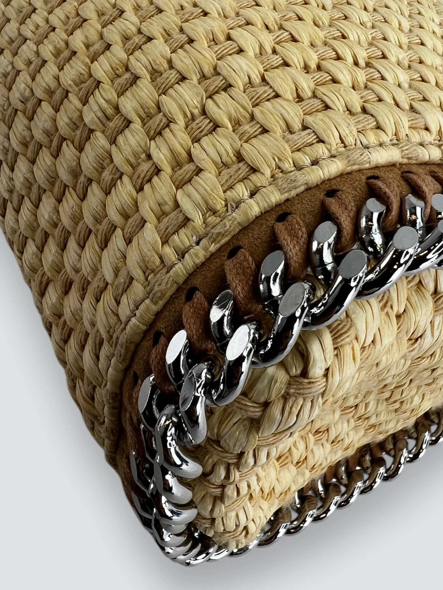 Stella McCartney Mini Woven Straw Falabella