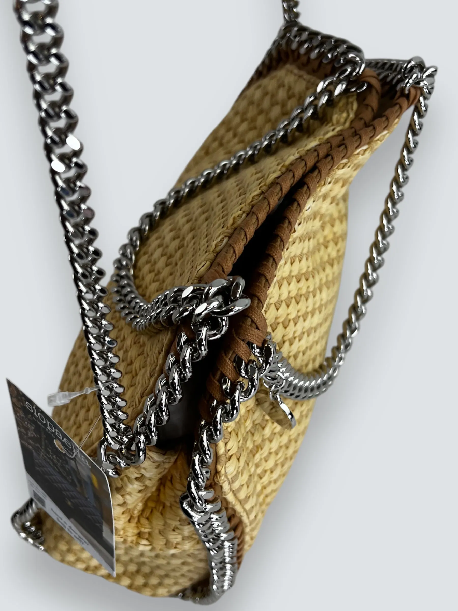 Stella McCartney Mini Woven Straw Falabella