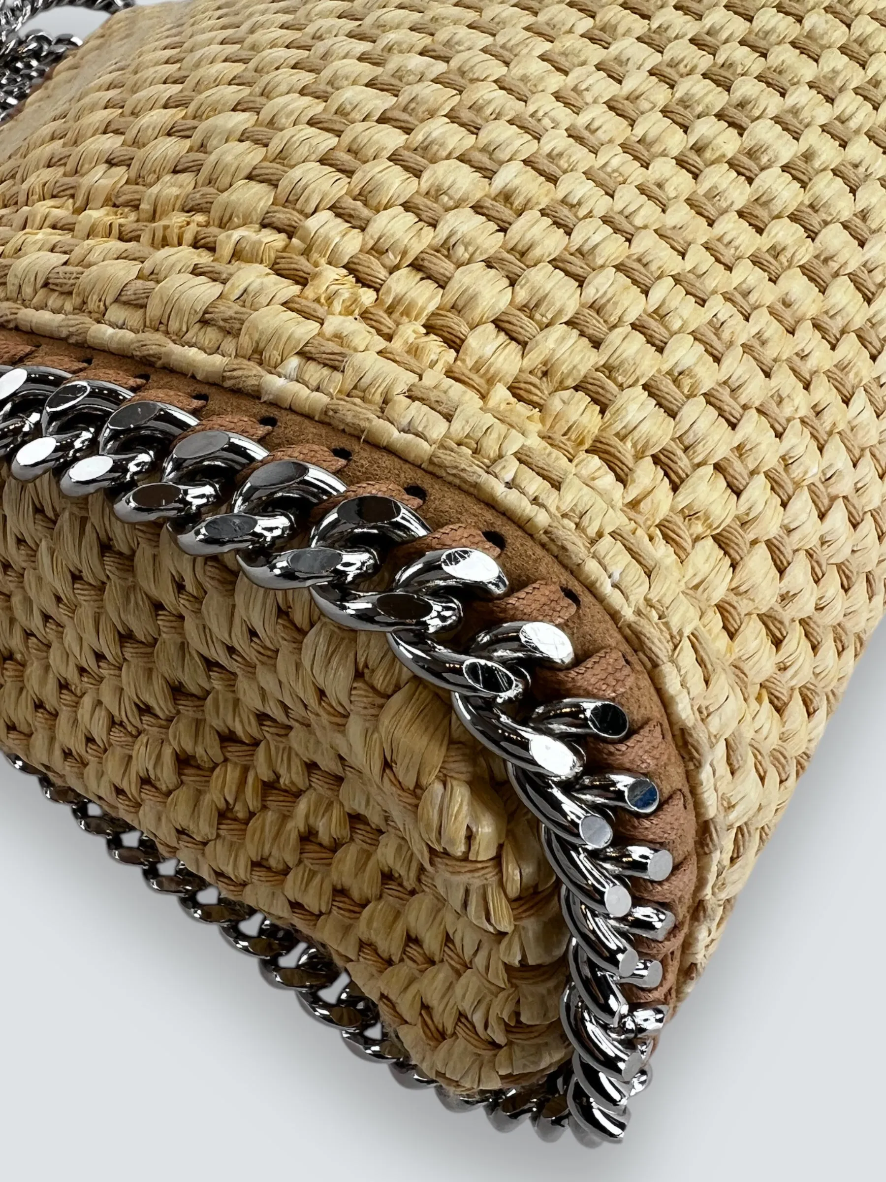 Stella McCartney Mini Woven Straw Falabella