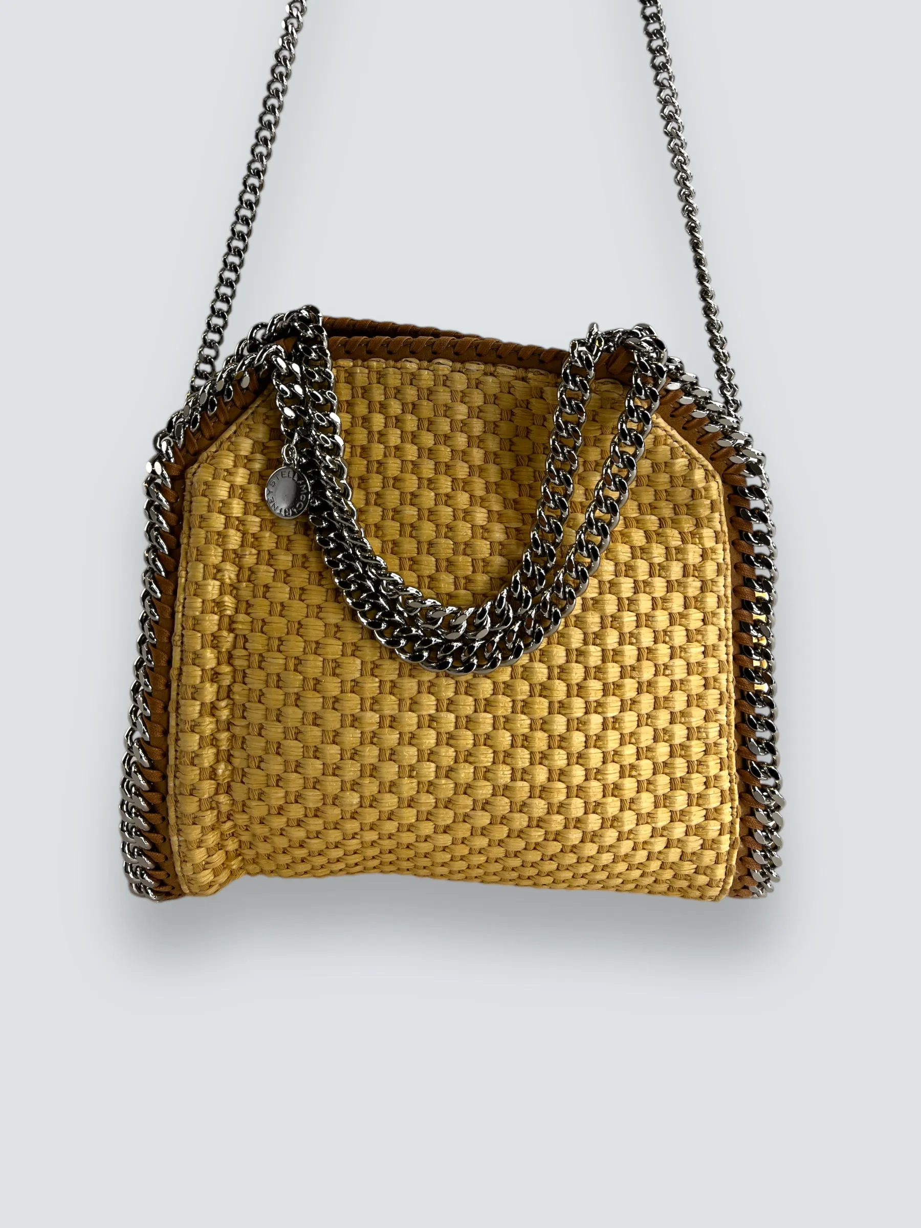 Stella McCartney Mini Woven Straw Falabella
