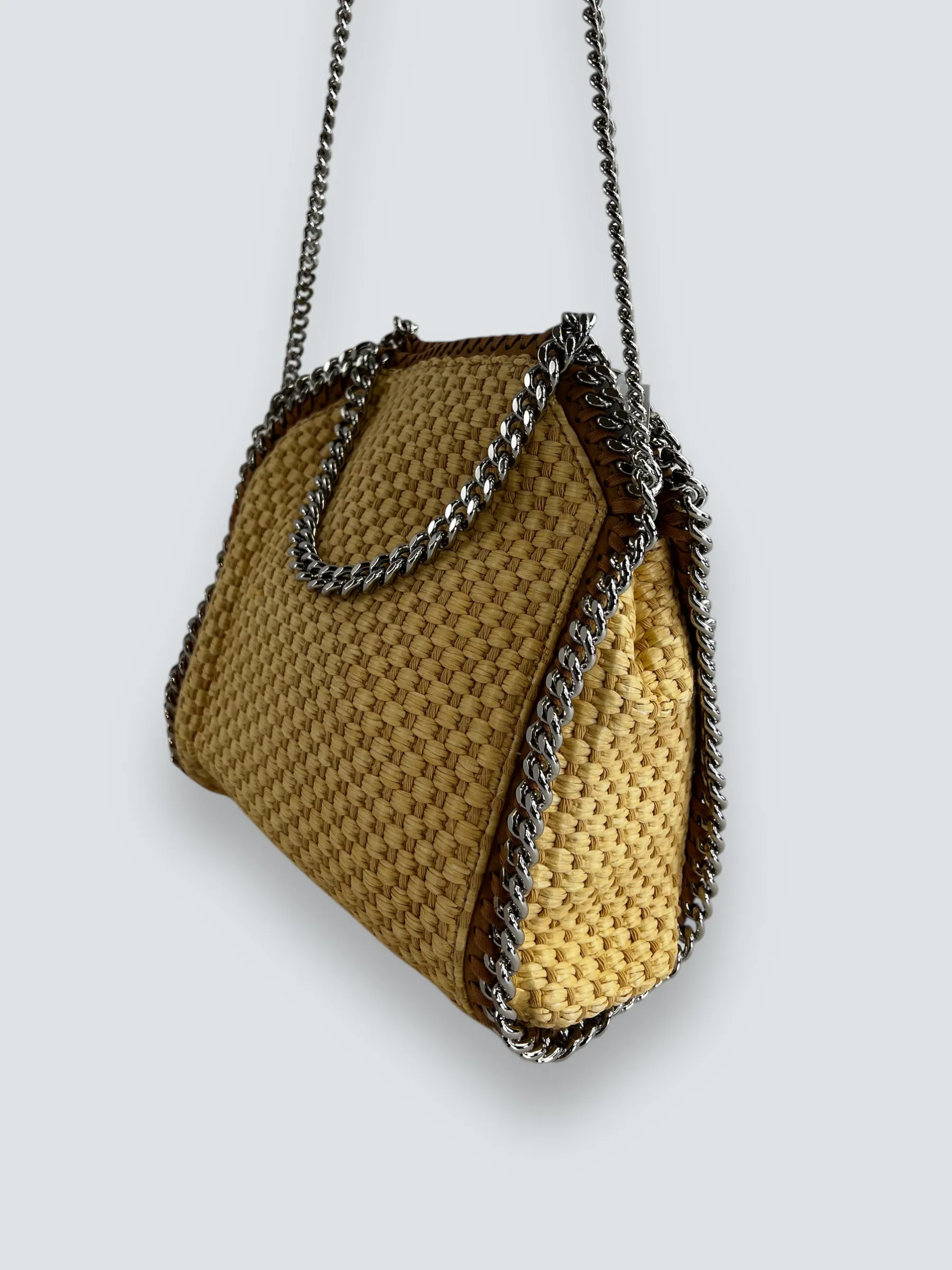 Stella McCartney Mini Woven Straw Falabella