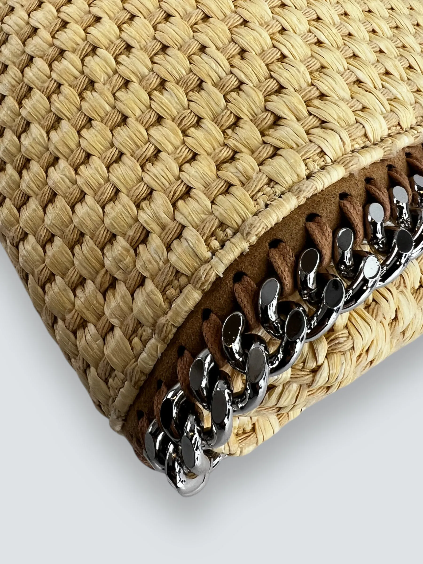 Stella McCartney Mini Woven Straw Falabella