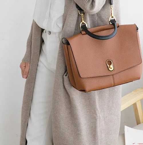 Stylish Leather Womens Handbag Work Bag Work Purse Shoulder Bag for Women