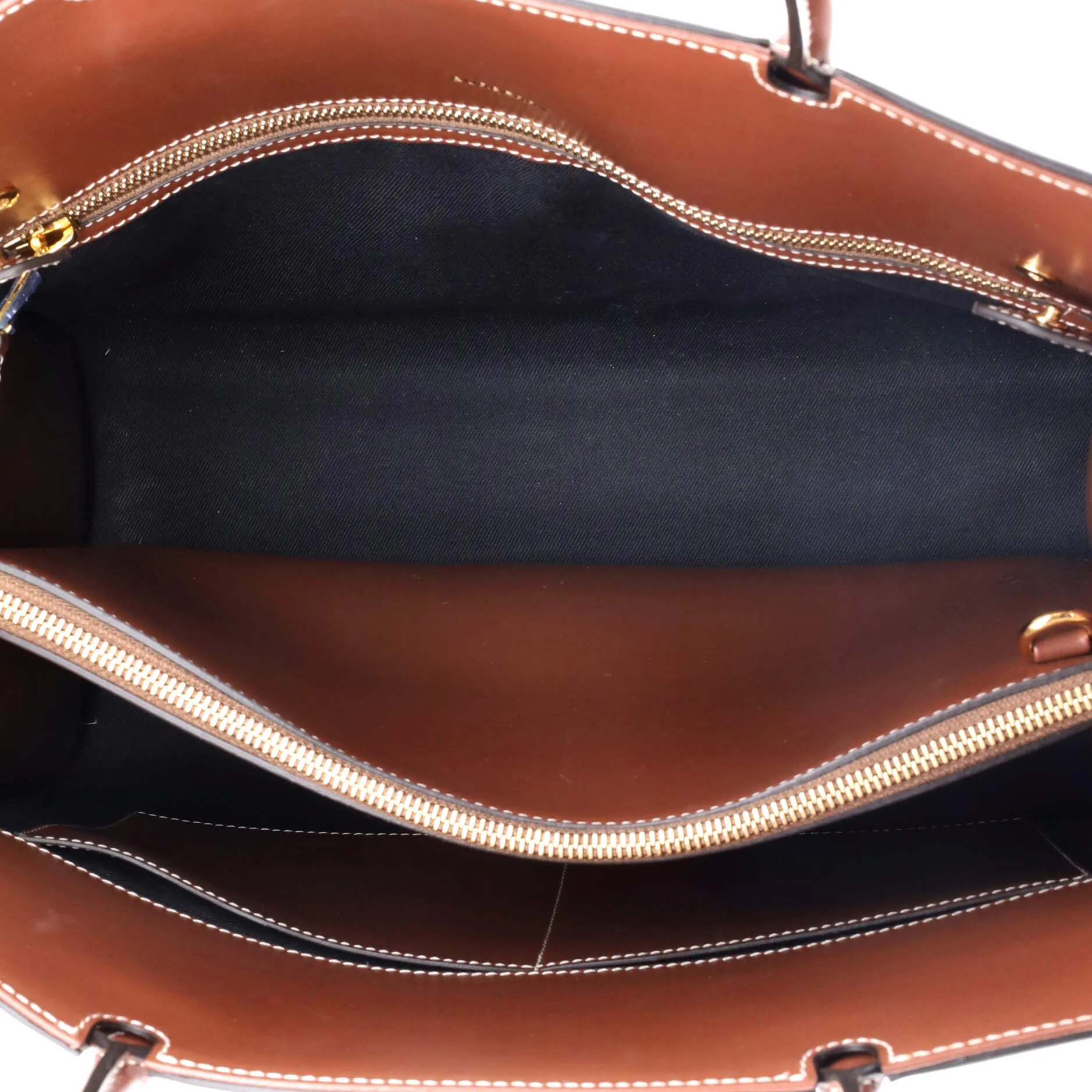 Title Two Handle Tote Vintage Check Canvas and Leather Medium