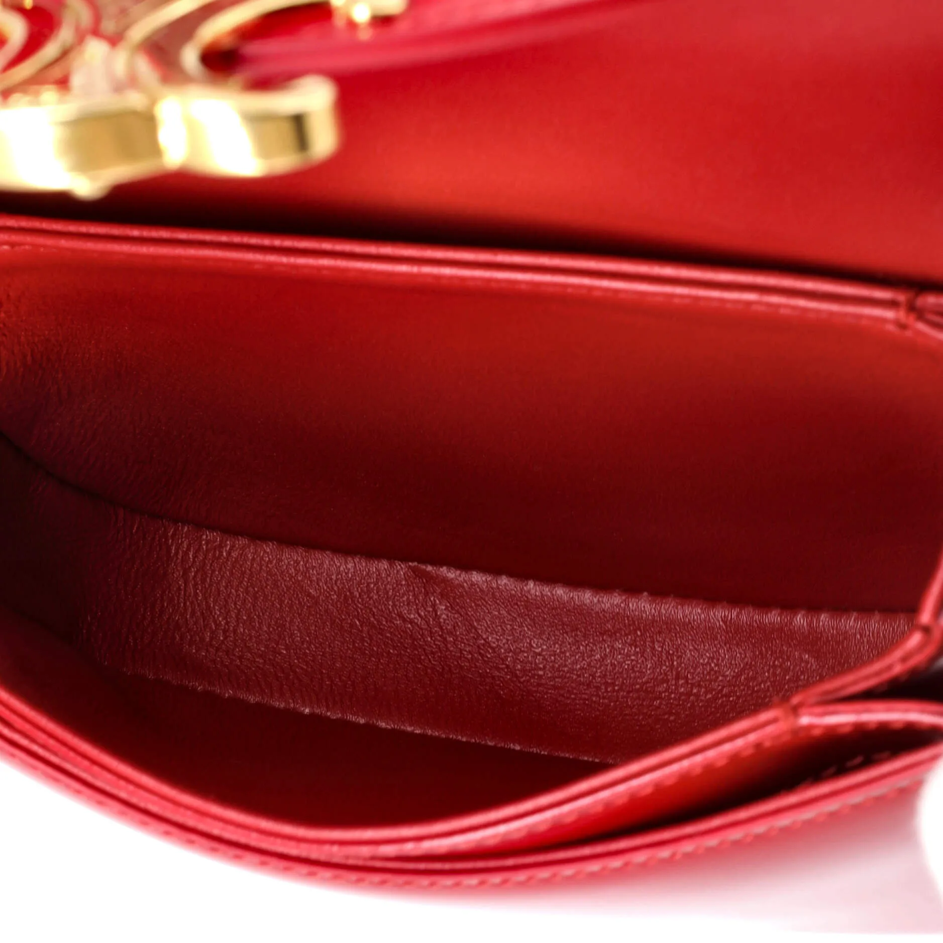 Triomphe Besace Clea Top Handle Flap Bag Leather Mini