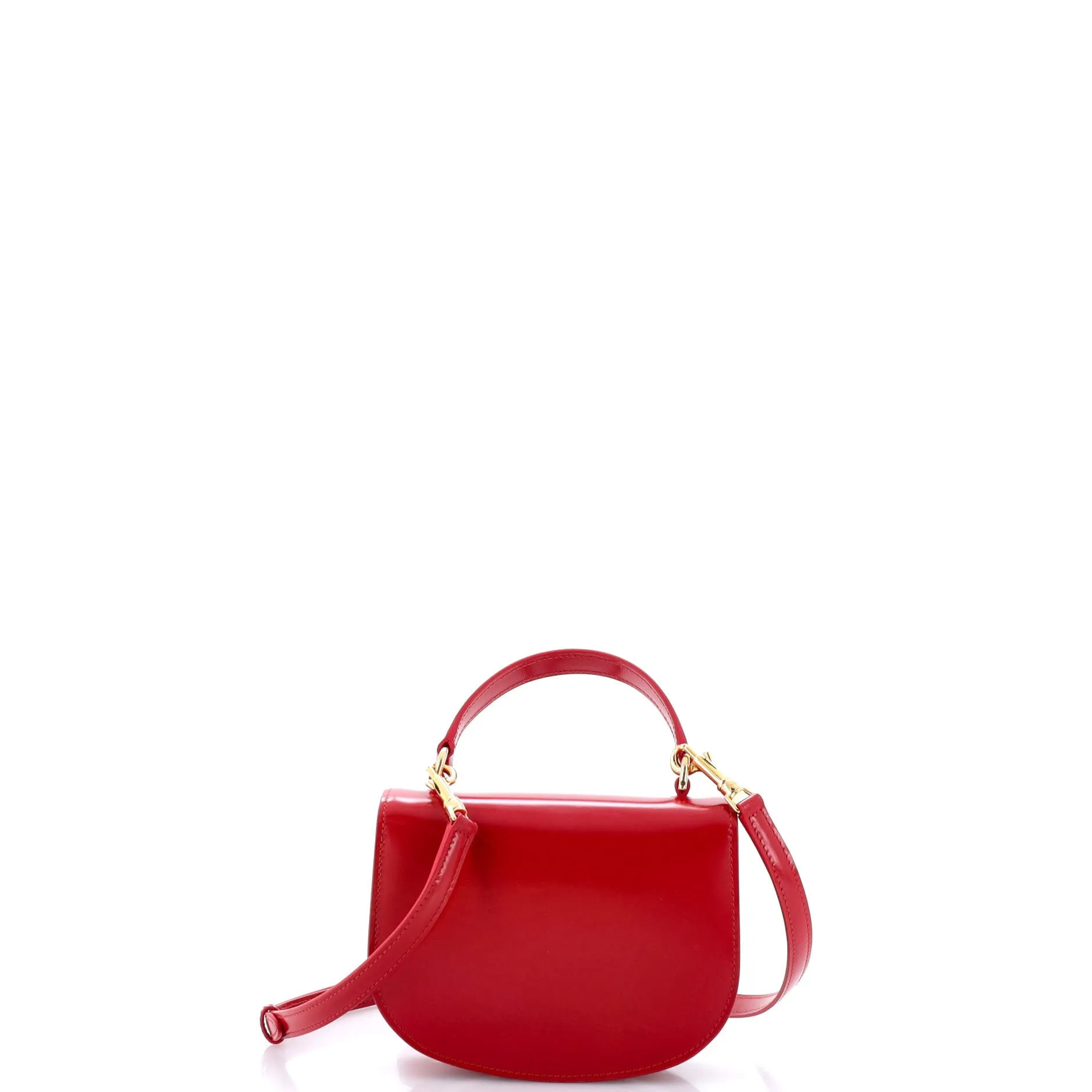 Triomphe Besace Clea Top Handle Flap Bag Leather Mini