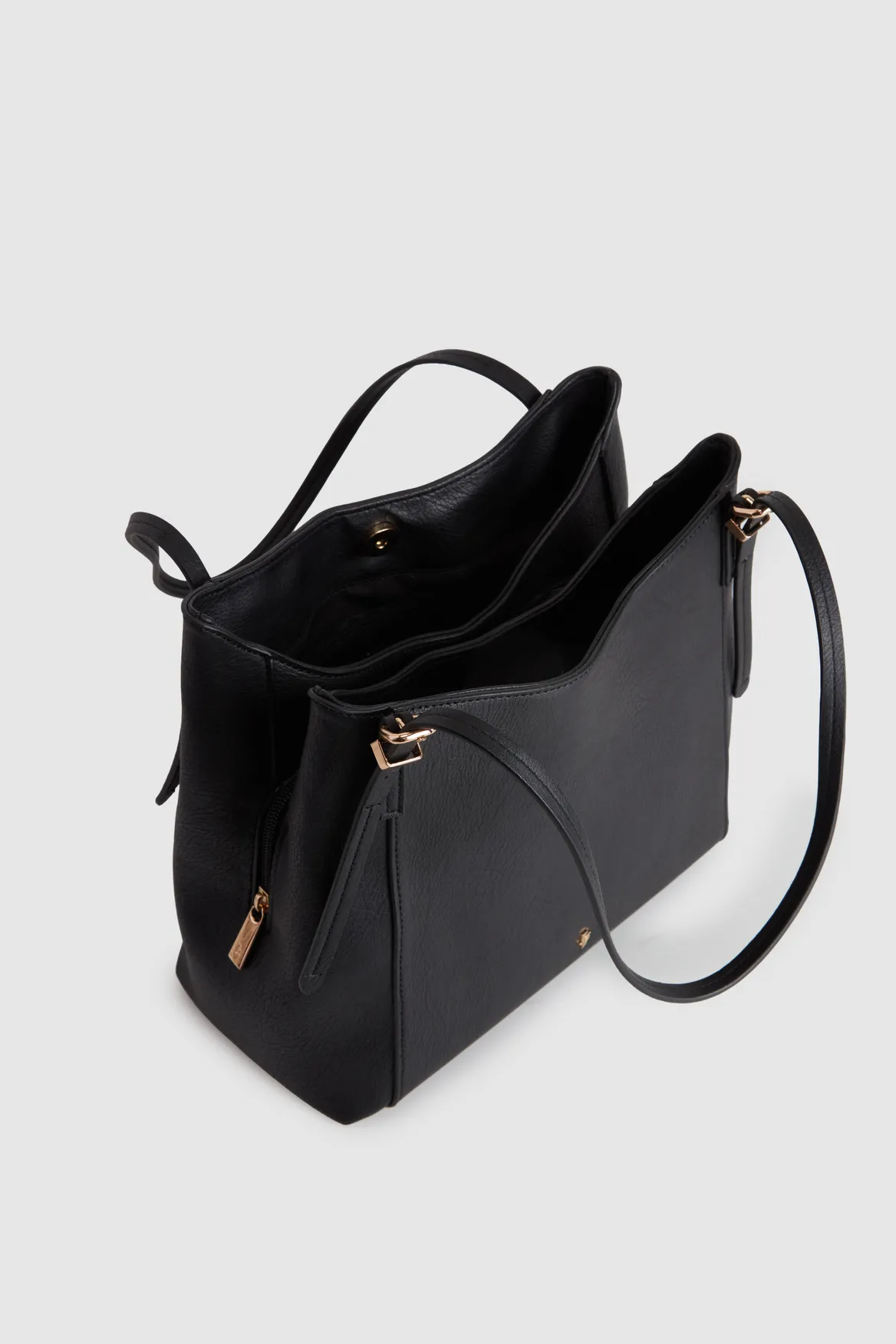 Triple Compartment Tote Bag