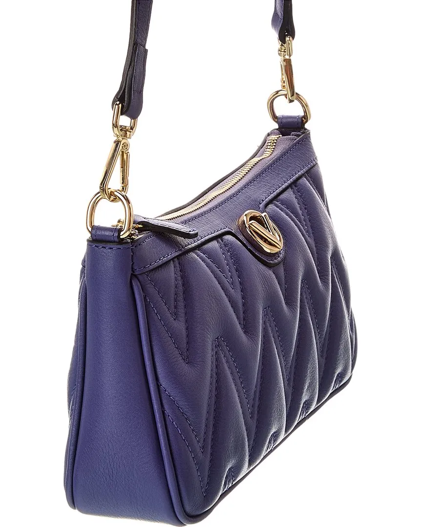 Valentino by Mario Valentino Jeanette Diamond Leather Shoulder Bag