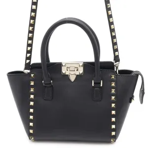 Valentino Garavani Leather Handbag Shoulder Bag (Pre-Owned)