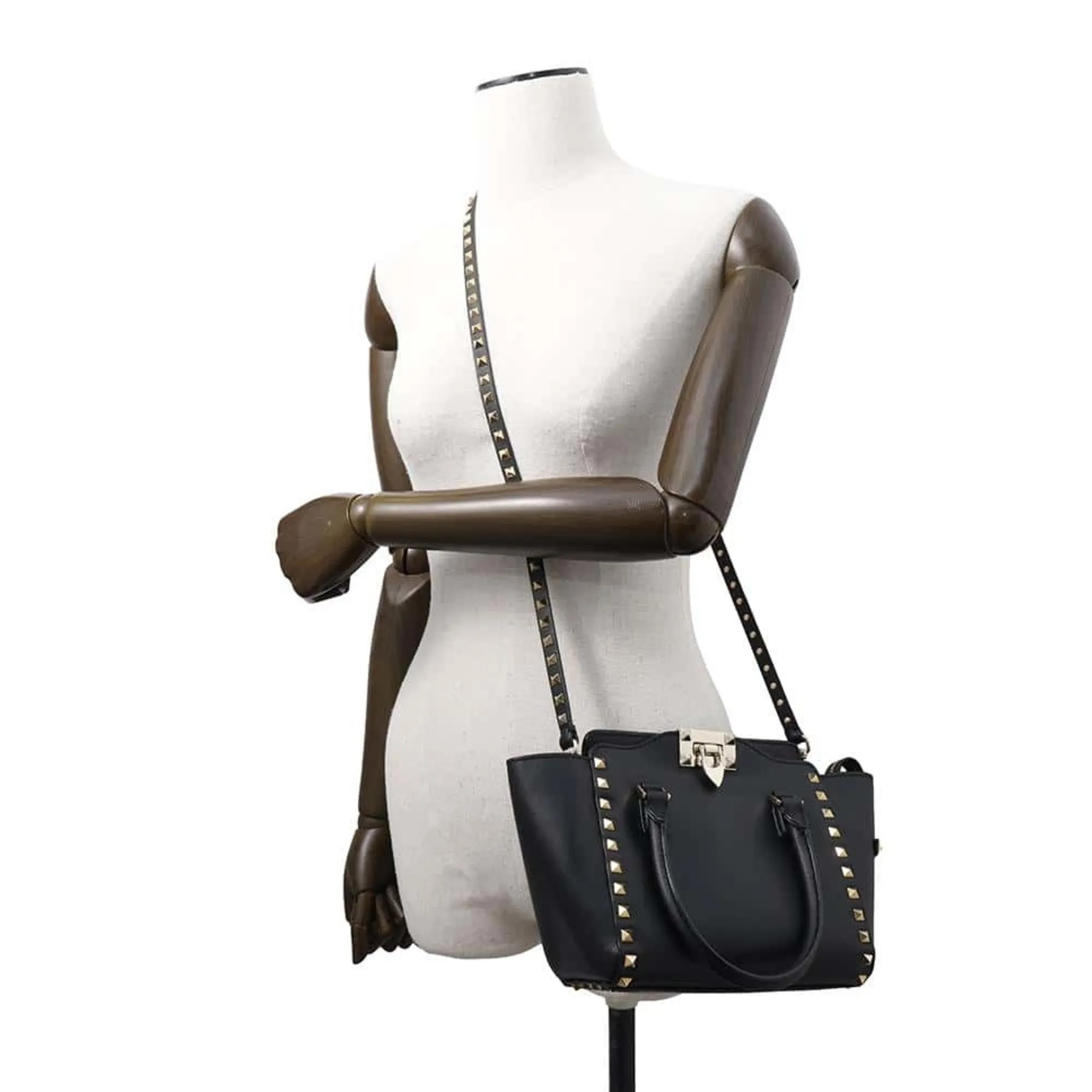 Valentino Garavani Leather Handbag Shoulder Bag (Pre-Owned)