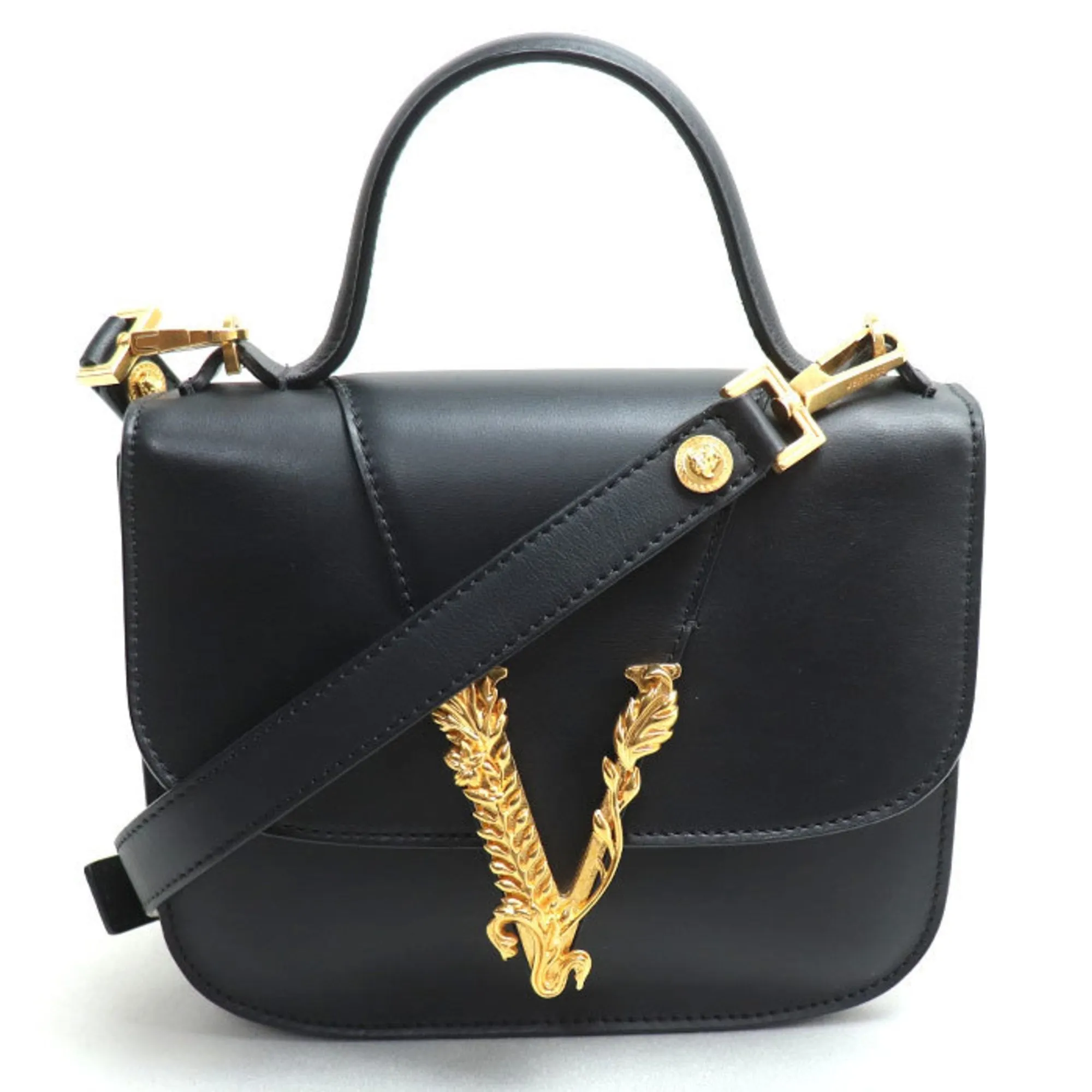 Versace Leather Shoulder Bag (Pre-Owned)