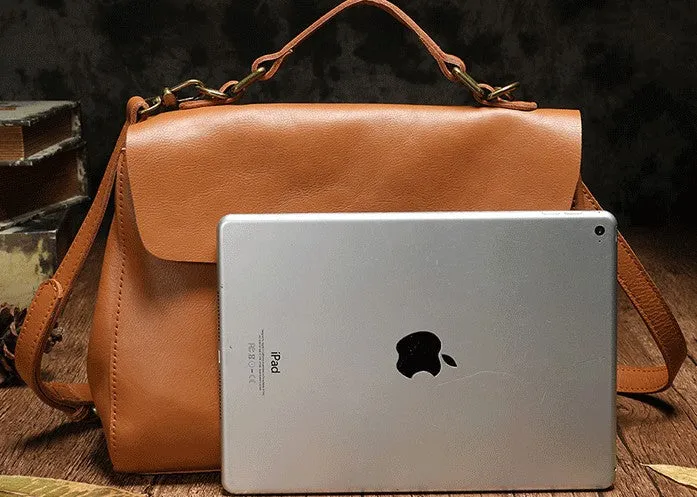 Vintage Fashion Leather Brown Black Handbag Shoulder Bag Work Purse For Women