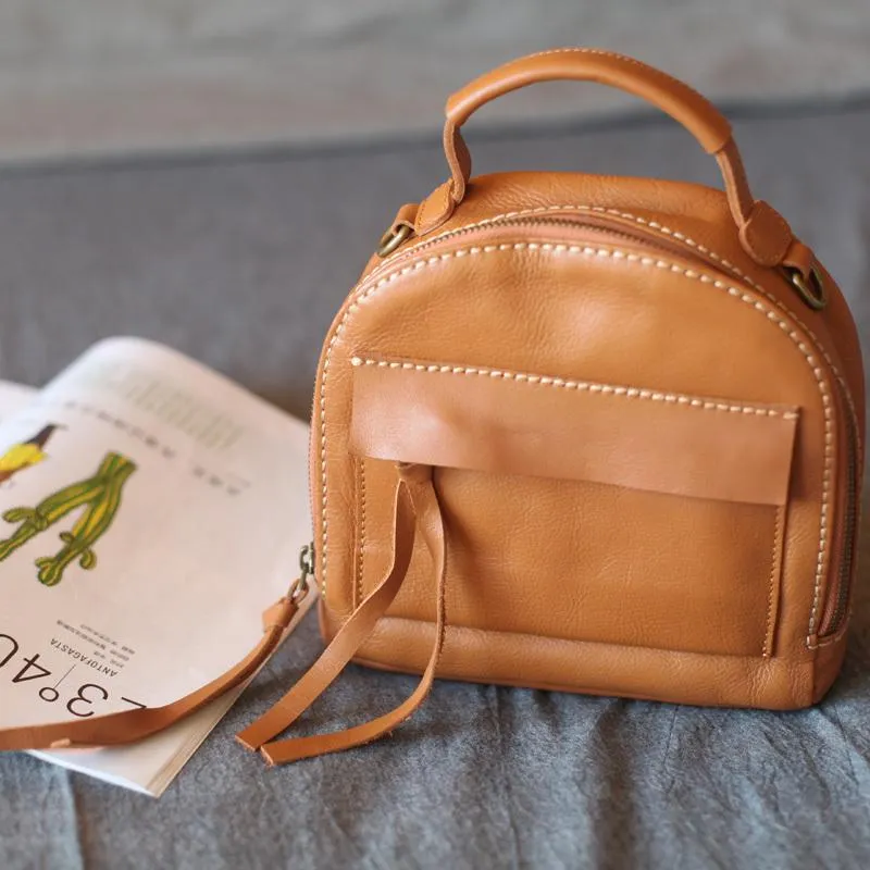 Vintage WOmens Grey Leather Satchel Handbag Leather Women's Satchel Shoulder Bag for Ladies