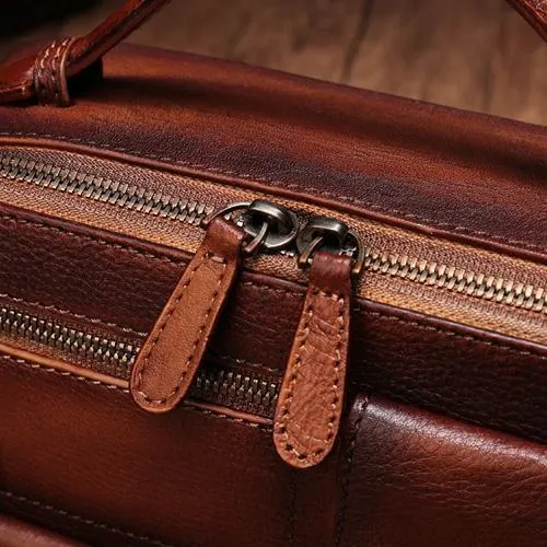 Vintage Womens Red Leather Satchel Shoulder Bag School Handbag Shoulder Purse for Girls