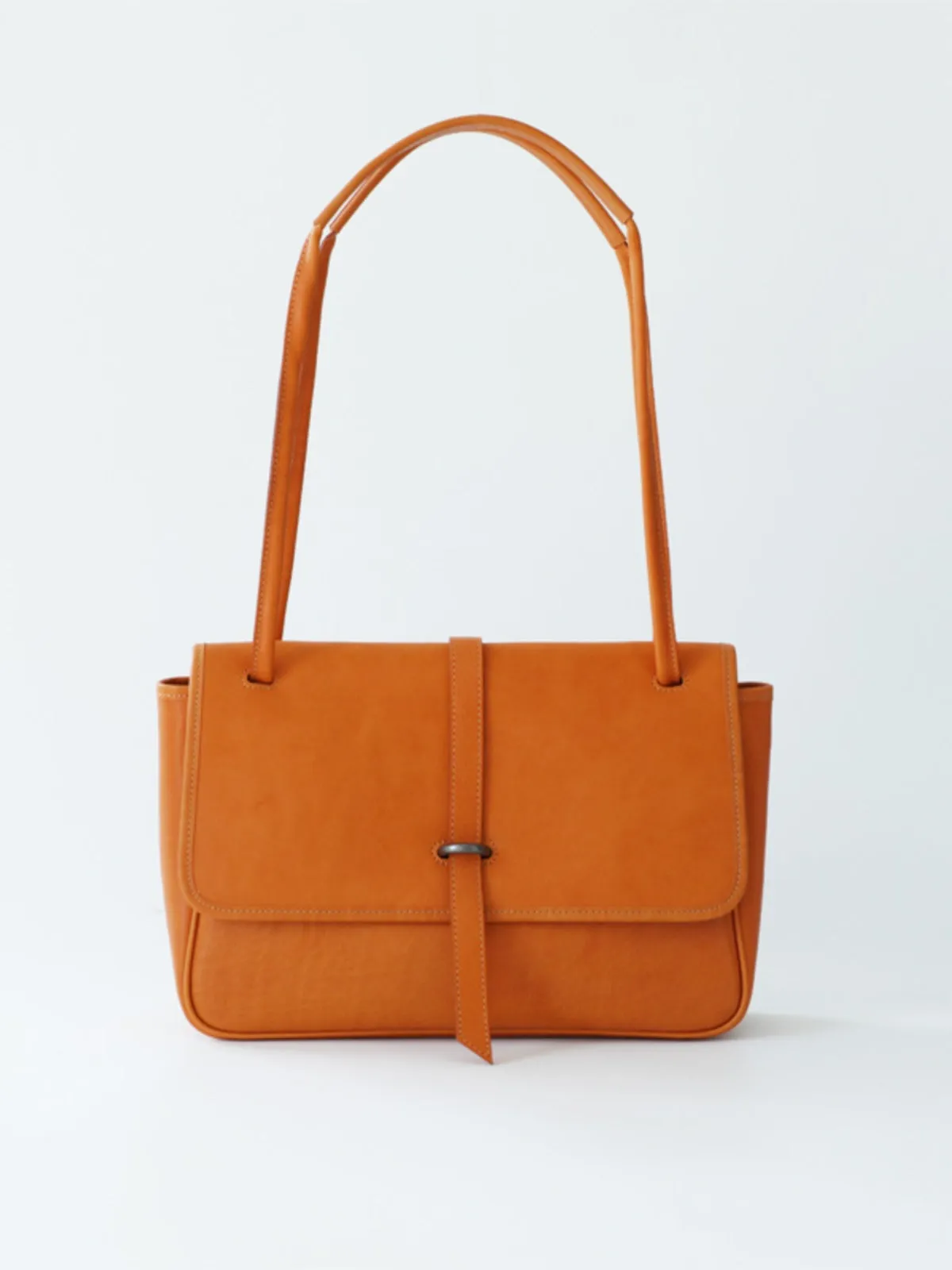 Womens Coffee Leather Shoulder Purse Vintage Flip Commuting Bag for Ladies