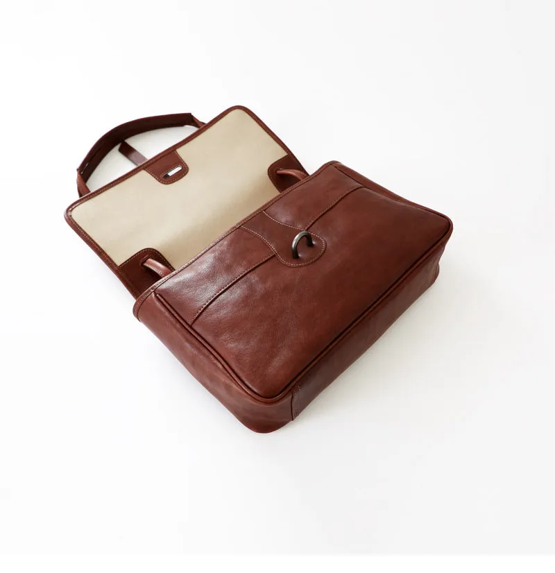Womens Coffee Leather Shoulder Purse Vintage Flip Commuting Bag for Ladies