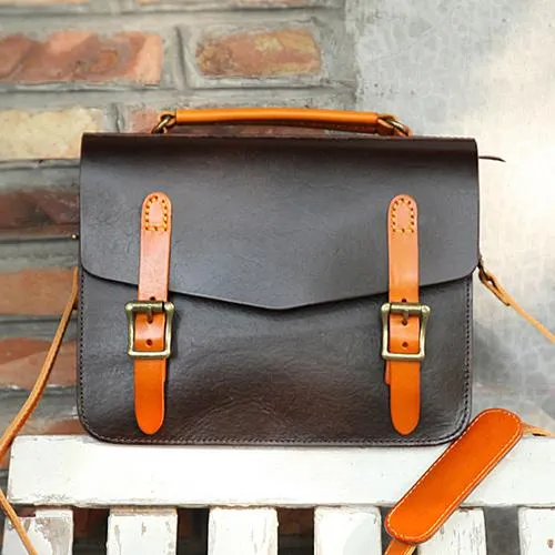 Womens Handmade Green Leather Satchel Handbag Cambridge Structured Satchel Shoulder Purse