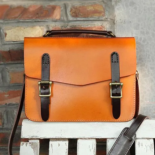 Womens Handmade Green Leather Satchel Handbag Cambridge Structured Satchel Shoulder Purse