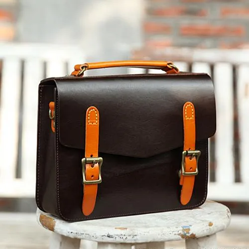 Womens Handmade Green Leather Satchel Handbag Cambridge Structured Satchel Shoulder Purse