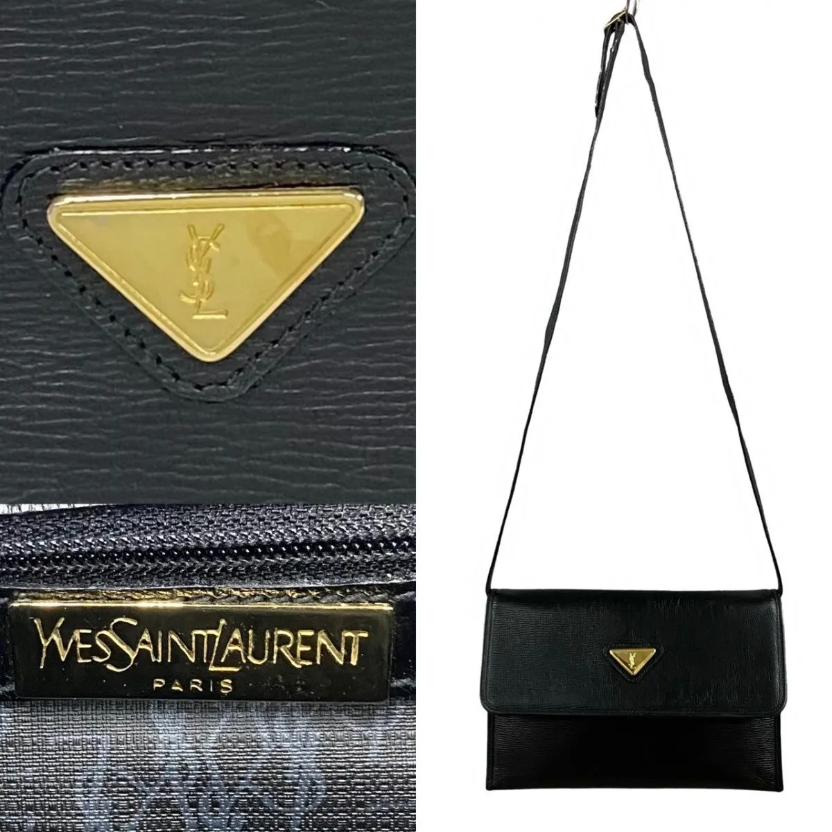 YVES SAINT LAURENT Shoulder Bag leather black